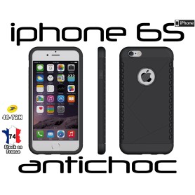 Coque iPhone 6s Noir Slim Armor Robuste Hybride Housse Antichoc