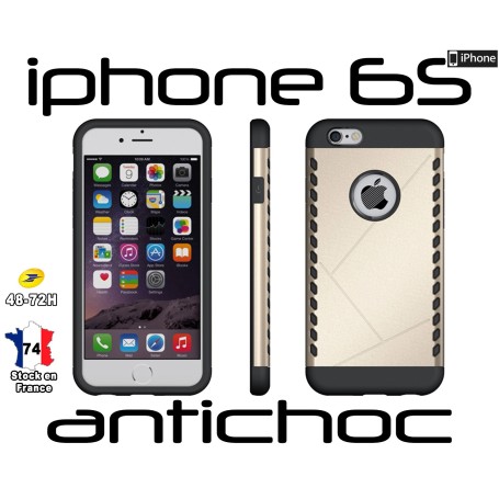 Coque iPhone 6s Doré Slim Armor Robuste Hybride Housse Antichoc
