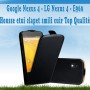 Google Nexus 4 - Housse Etui Clapet Simili Cuir Noir