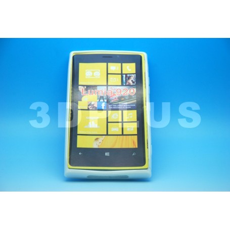 Etui Silicone Gel Fine Nokia Lumia 920 Blanc