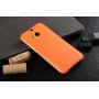 Pour  HTC M8 One 2 - Housse Etui Orange Motif Point Dot View + 1x film offert
