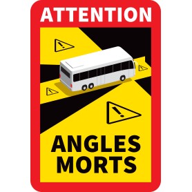 Stickers Autocollant Officiel Angle Mort Bus Pack 4 pièces