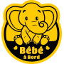 Bébé à Bord éléphant 20x20cm pour garçon et fille, unisexe Autocollant Stickers Vinyle Ref:24
