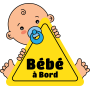 Bébé à Bord 20x20cm pour garçon, unisexe Autocollant Stickers Vinyle Ref:30
