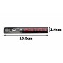 Badge Alu Stickers Black Edition 14x103 mm Rouge Noir Argent Autocollant Tuning Vouiture Sport