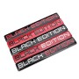 Badge Alu Stickers Black Edition 14x103 mm Noir Rouge Autocollant Tuning Vouiture Sport