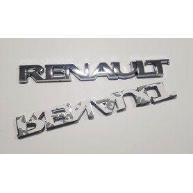 Badge Stickers Argent 18x145 mm Renault Autocollant Tuning Vouiture Sport