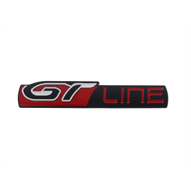 copy of GT Line Noir 113x20mm Autocollant 3d d'emblème latéral de voiture en métal badge