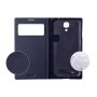 Housse Etui S View Cover Bleu Nuit Samsung Galaxy S4 Mini - S5 Style Flip book