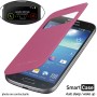 Housse Etui S view Samsung Galaxy S4 Mini Rosé
