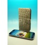 Etui Portefeuille Crocodile Motif Samsung Galaxy S4 Gris i9505