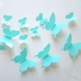 Stickers 3D 12 Pièces Papillon Bleu Ciel  Décoration Maison Butterfly 3d
