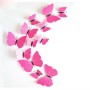 Stickers 3D 12 Pièces Papillon Rosé Décoration Maison Butterfly 3d