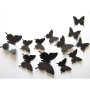 12 Pièces 3D Stickers Papillon "Noir Type 1" Décoration Maison Butterfly 3d