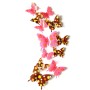12 Pièces 3D Stickers Papillon Fleurs Décoration Maison Butterfly 3d