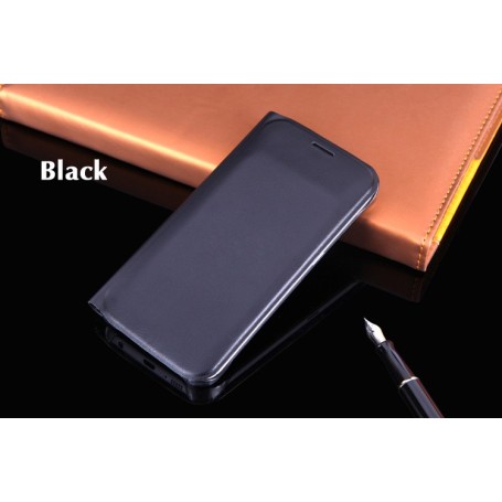 Housse Etui Flip Cover Noir Samsung Galaxy S6 Edge SM-G925F