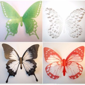 12 Pièces 3D Stickers Papillon Paillette Strass Design Décoration Maison Butterfly 3d