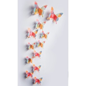 12 Pièces 3D Stickers Papillon Prismatique Design Décoration Maison Butterfly 3d