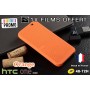 Housse Etui Orange Motif Point Dot View  HTC M8 One 2 - 1x film offert
