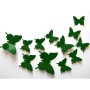 12 Pièces 3D Stickers Papillon Vert Olive Décoration Maison Butterfly 3d