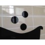 Noir - 3D Stickers Acrylique Salle de bains Baignoire Panneau d'entrée Miroir Décorations