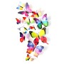 12 Pièces 3D Stickers Papillon Arc En Ciel Décoration Maison Butterfly 3d
