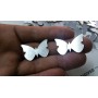 Argent 100 Pièces 3x2 cm 3D Stickers Papillon Acrylique Décoration Maison 3d