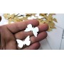 Or & Doré 100 Pièces 3x2 cm 3D Stickers Papillon Acrylique Décoration Maison 3d