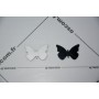 200 Pièces 3x2 cm 3D Stickers Papillon Acrylique Noir Décoration Maison 3d