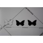 200 Pièces 3x2 cm 3D Stickers Papillon Acrylique Noir Décoration Maison 3d