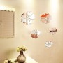 25 Pétales 3D Acrylique Stickers Hibiscus Miroir Décoration Mural Fleurs Maison Butterfly 3d