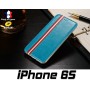 iPhone 6S Housse Etui Simili Bleu Film Trempe Renforce 9H Offert