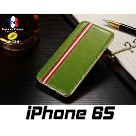  iPhone 6S, Housse, Etui, Simili, Cuir, vert, Stand, Option, Top, Qualité