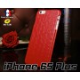 Housse Etui Alligator Motif Rouge Apple iPhone 6S Plus