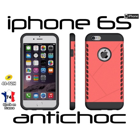Coque iPhone 6s Rouge Slim Armor Robuste Hybride Housse Antichoc