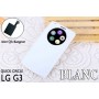 Etui S view Cover Blanc LG G3 Quick Circle QI Chargeur Puce Film offert