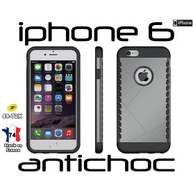 Coque iPhone 6 Gris Slim Armor Robuste Hybride Housse Antichoc