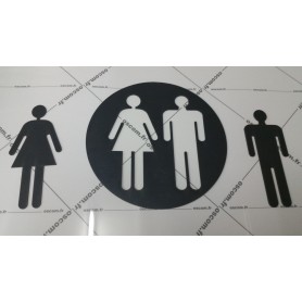 Miroir Acrylique Signe Porte de Toilettes Hommes Femmes 3D stickers déco