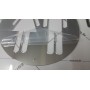 Argent Miroir Acrylique Signe Porte de Toilettes Hommes Femmes 3D stickers déco