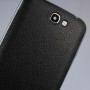 Batterie Cache Arriéré Motif Litchi Noir Pour Samsung Galaxy Note 2