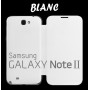 Housse Etui Flip Cover Blanc Samsung Galaxy Note 2 N7100 N7105