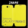 Housse Etui Flip Cover Jaune Samsung Galaxy Note 2 N7100 - N7105
