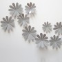 12 Pièces 3D Stickers Fleur Gerbera Gris Pvc Design Pétales Décoration Maison
