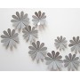 12 Pièces 3D Stickers Fleur Gerbera Gris Pvc Design Pétales Décoration Maison