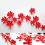 12 Pièces 3D Stickers Fleur Gerbera Rouge Pvc Design Pétales Décoration Maison