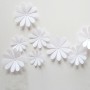 12 Pièces 3D Stickers Fleur Gerbera Blanc Pvc Design Pétales Décoration Maison 