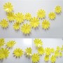 12 Pièces 3D Stickers Fleur Gerbera Jaune Pvc Design Pétales Décoration Maison