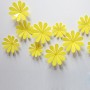 12 Pièces 3D Stickers Fleur Gerbera Jaune Pvc Design Pétales Décoration Maison