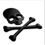 2 lots Métal Skeleton Noir autocollant de voiture de moto 3D Étiquette d'insigne d'emblème