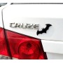 2 pièces Métal Bat Man badge Noir autocollant de voiture de moto 3D Étiquette d'insigne d'emblème